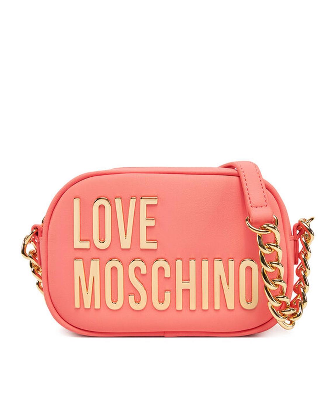 Synthetic Leather Across-Body Bag with Zip Fastening Wo - Pink main product photo