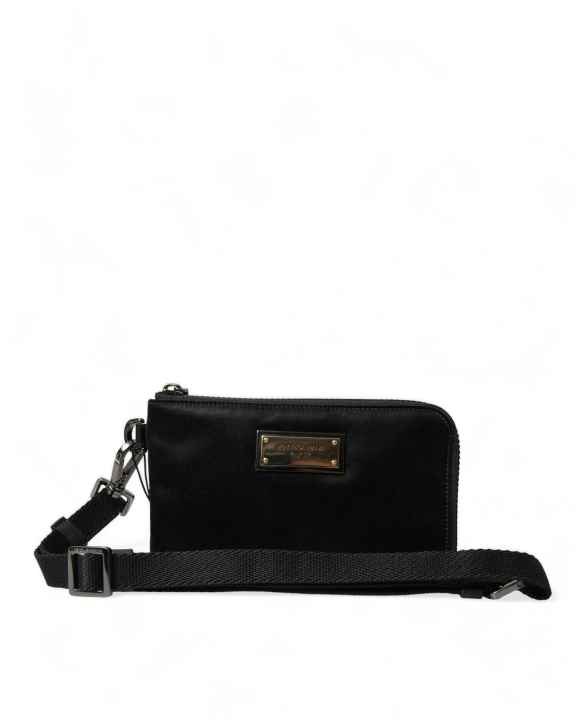 ZipAround Clutch with Strap Wo - Black Clutch Bags main product photo