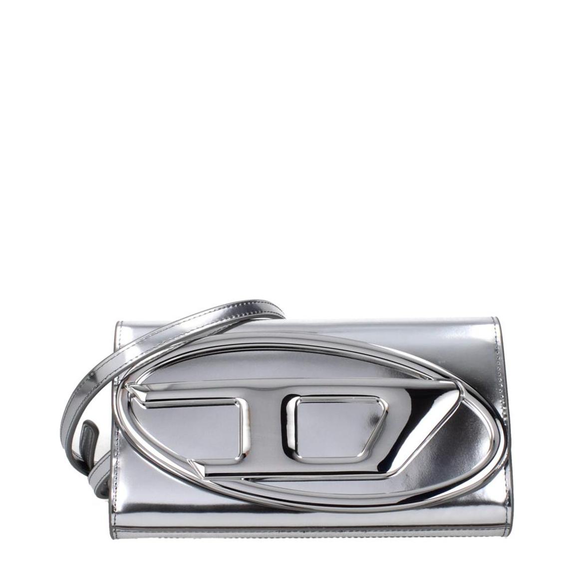 Leather Clutch Bag with Front Logo and Adjustable Removable Shoulder main product photo