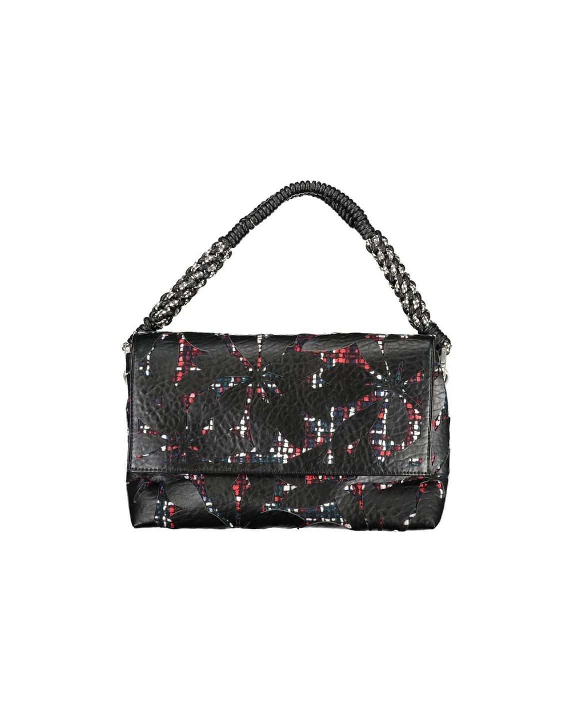 Floral Laser Cut Handbag Black Wo main product photo