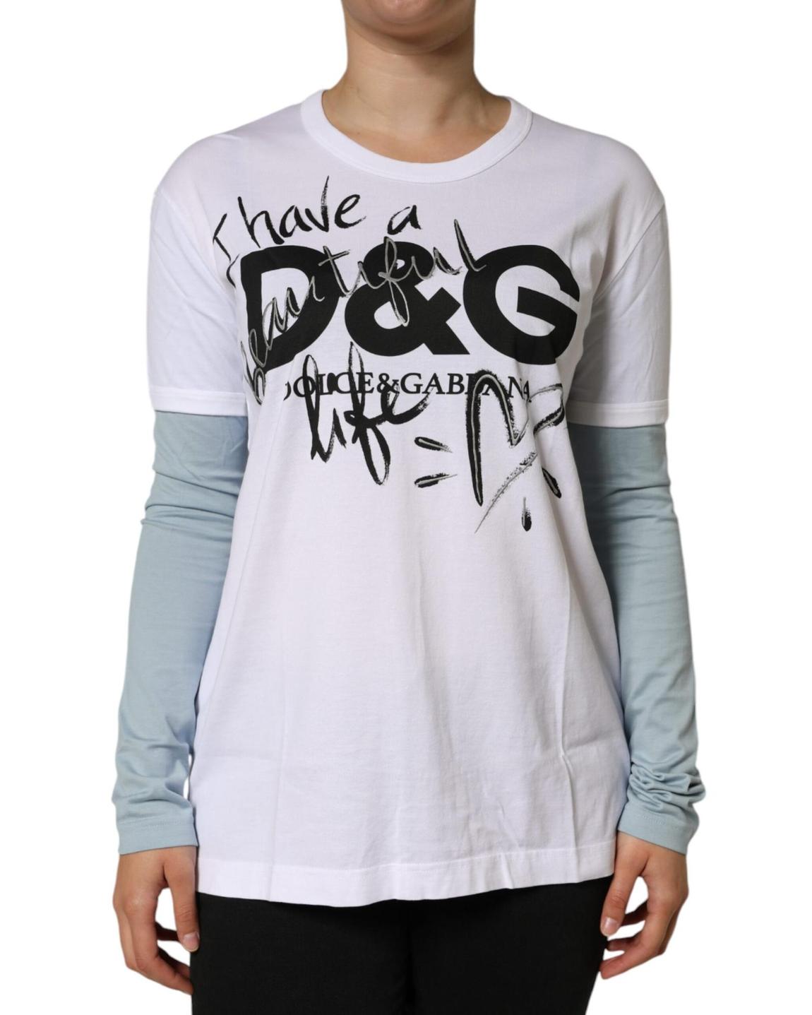 Long Sleeve Graphic Tee Model TSH84003 Wo - White T-Shirts main product photo