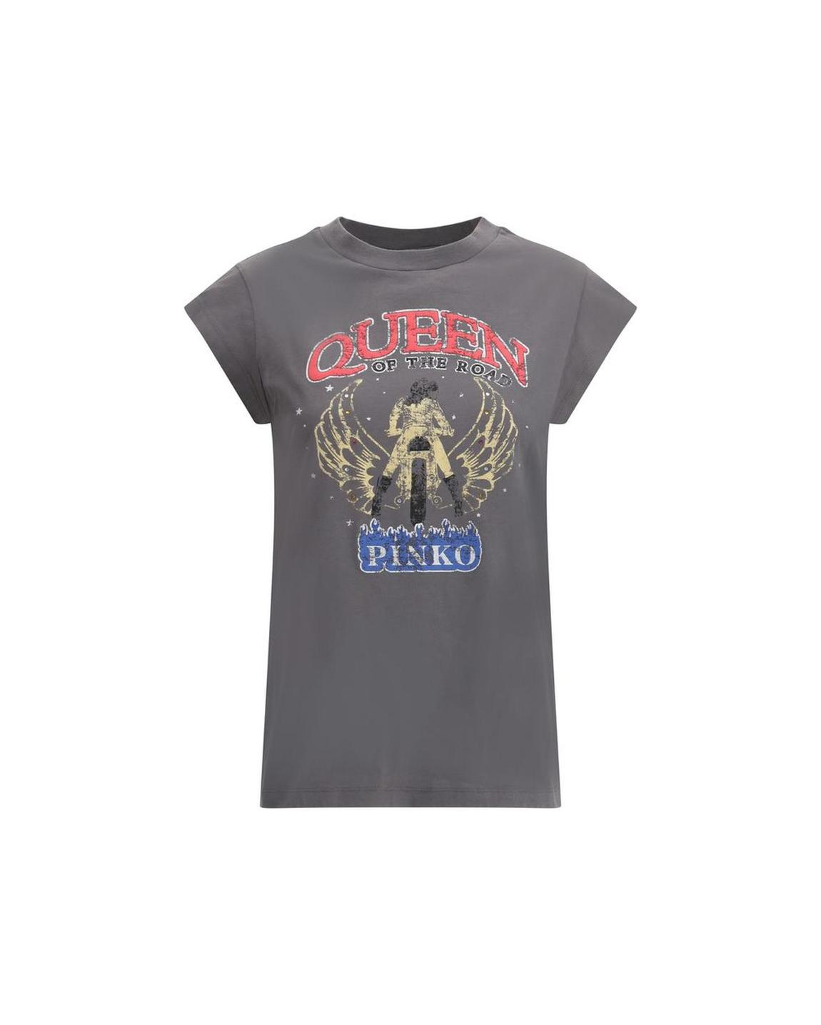 Queen of the Road Motorcycle Tee Wo - Gray T-Shirts main product photo