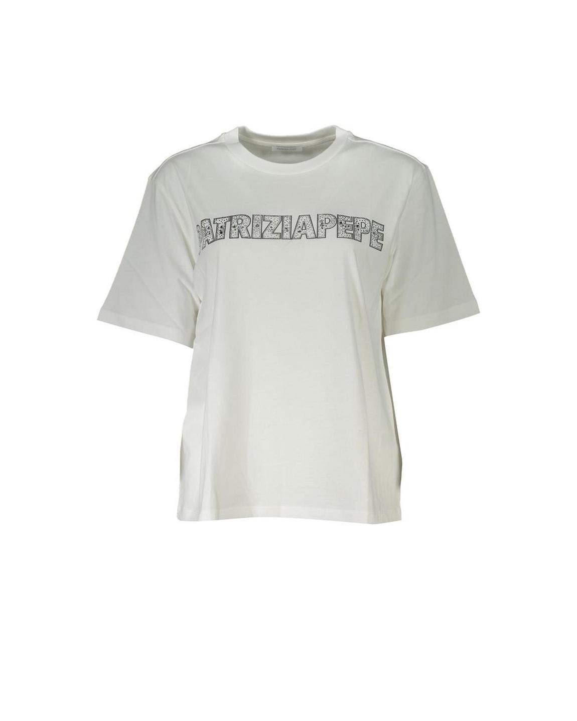 Embellished Logo Tee Model PA28359 Wo - White Tops main product photo