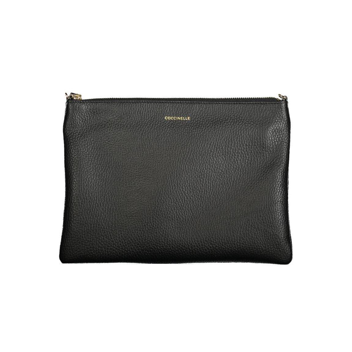 Coccinelle ZipTop Leather Clutch Wo - Black Handbags main product photo
