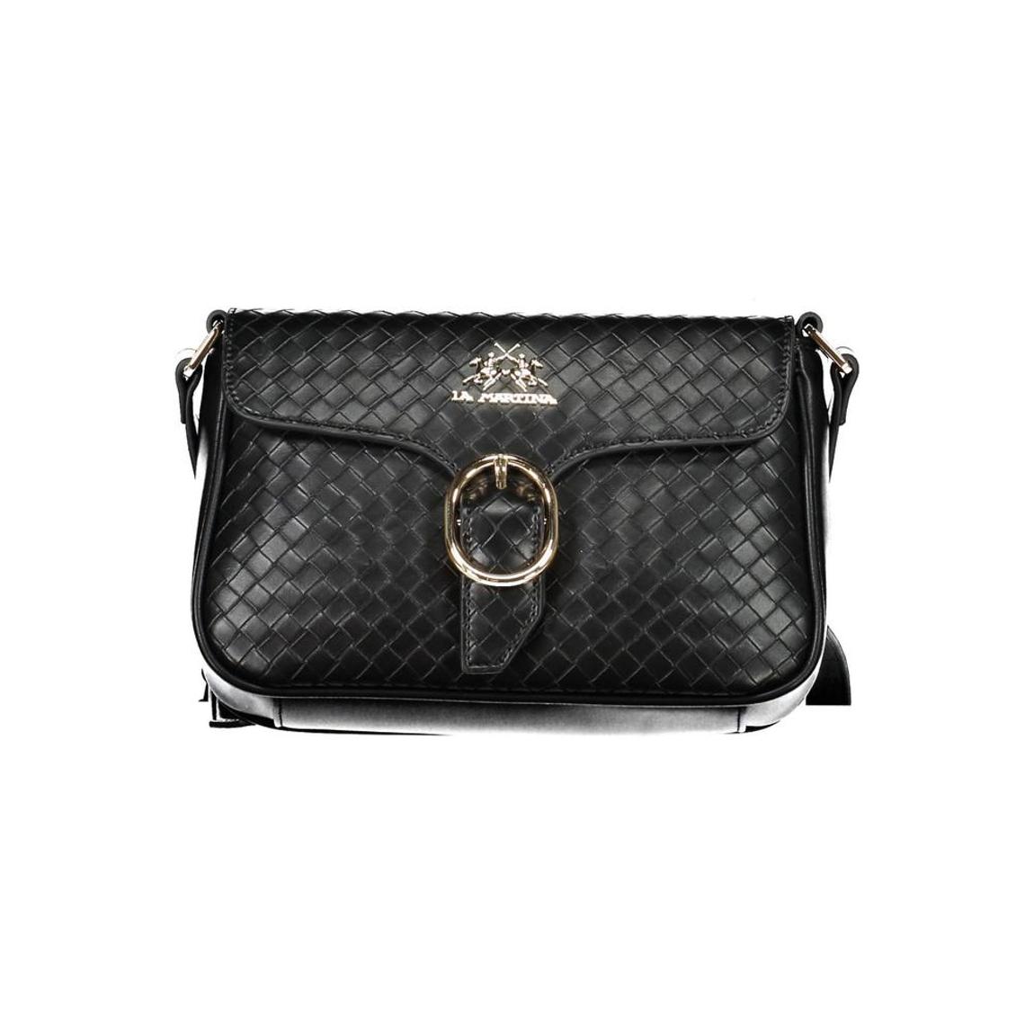 Woven Crossbody Bag Model LA20557 - Black Handbags main product photo