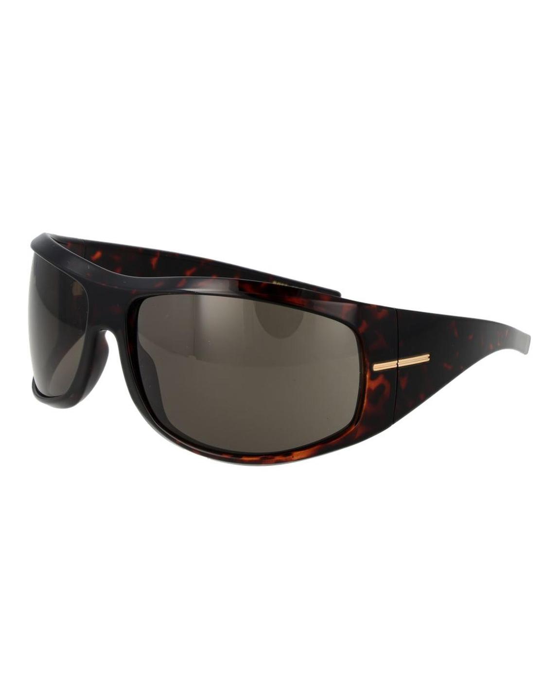 Oversized Shield Sunglasses - Brown main product photo