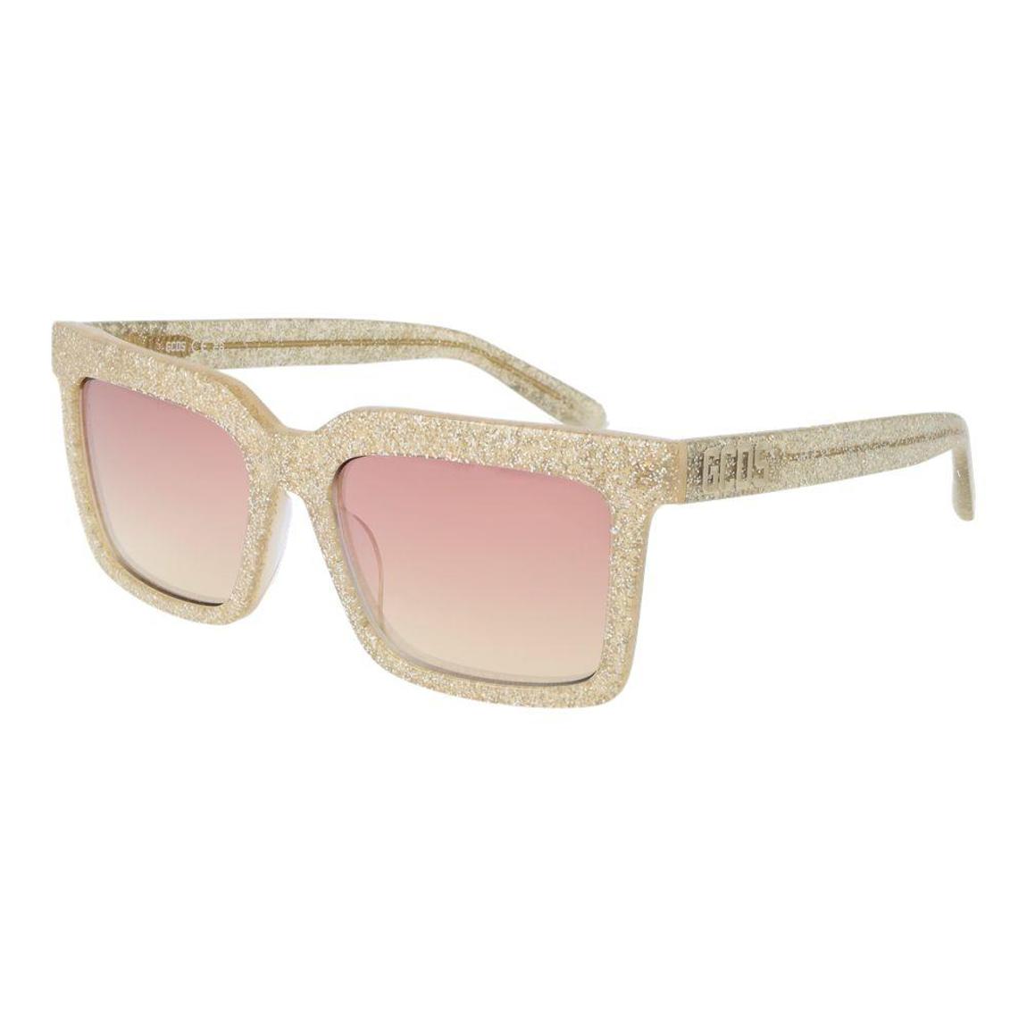 Square Glitter Frame Sunglasses Unisex - Gold main product photo