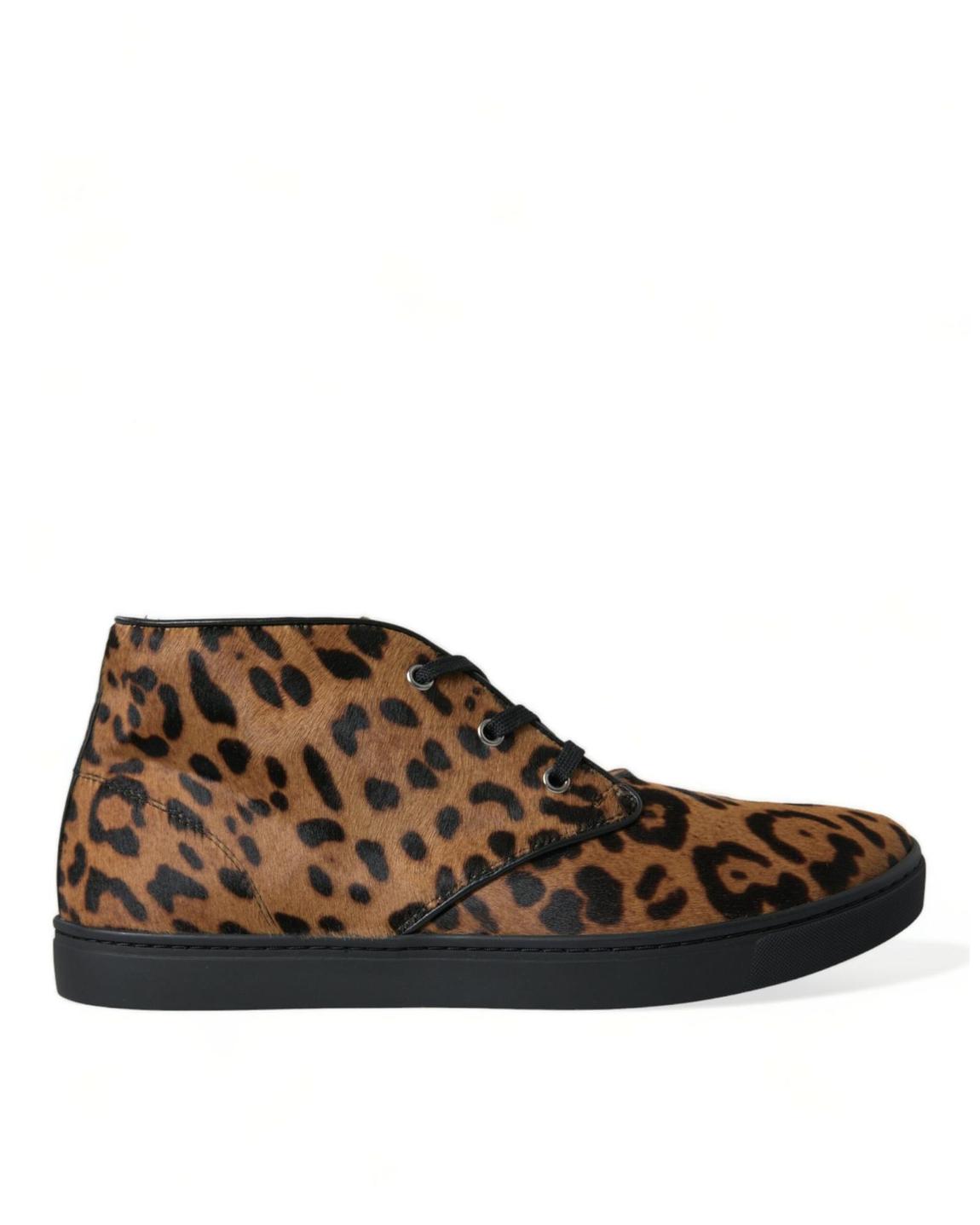 Leopard Calf Hair Sneakers CS1783AJ415 - Brown main product photo