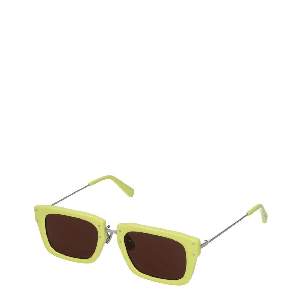 Haircalf Acetate Square Sunglasses with Dark Lenses Wo - Yellow main product photo
