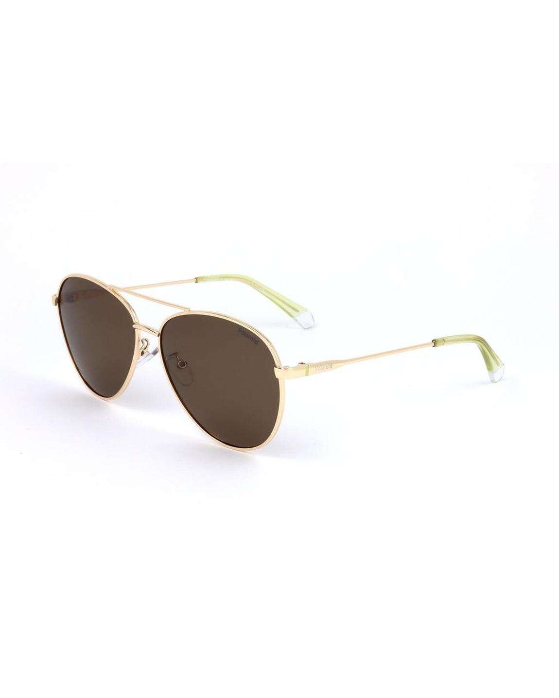 Aviator Sunglasses Brown Lenses Unisex - Gold main product photo