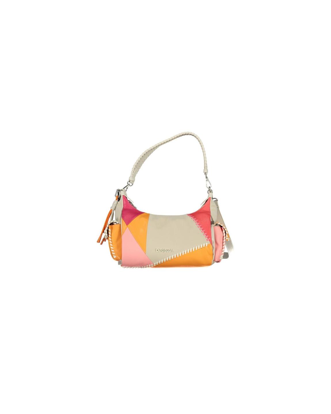 Stylish Patchwork Design Shoulder Bag with Braided Detail Wo - main product photo
