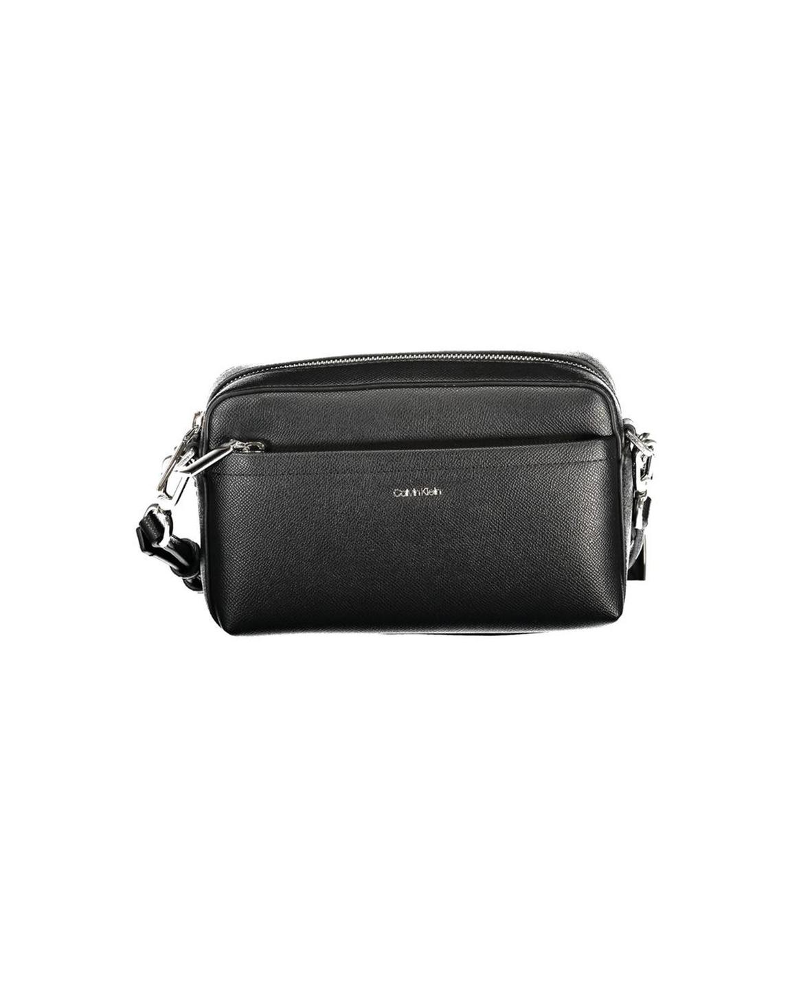 Crossbody Bag Leather Zip Closure Wo - Black Handbags main product photo