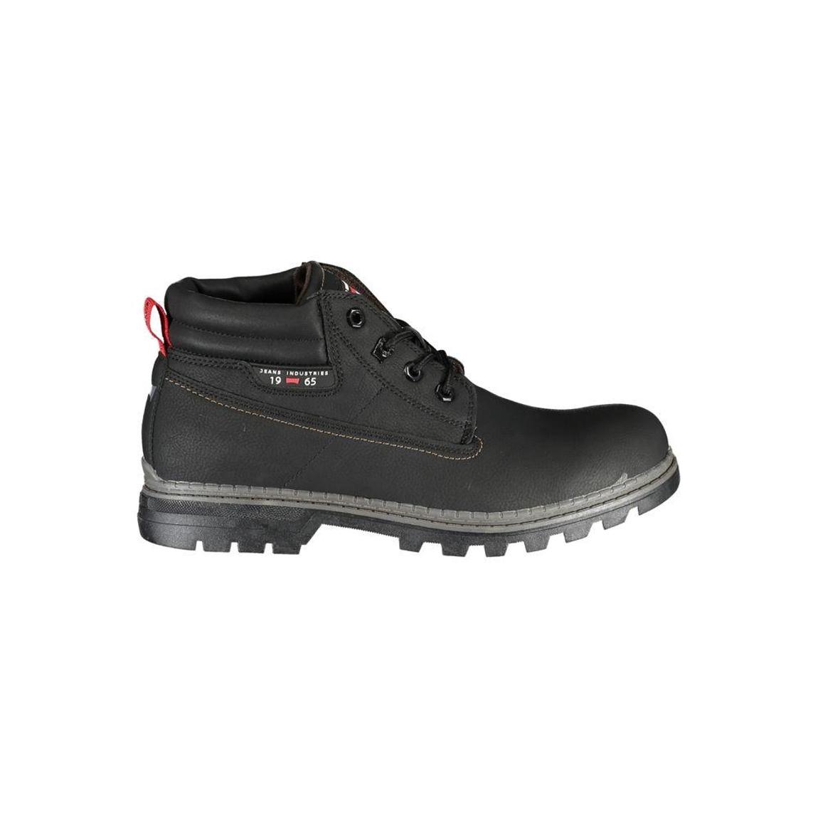 Black Leather MidTop Boots main product photo