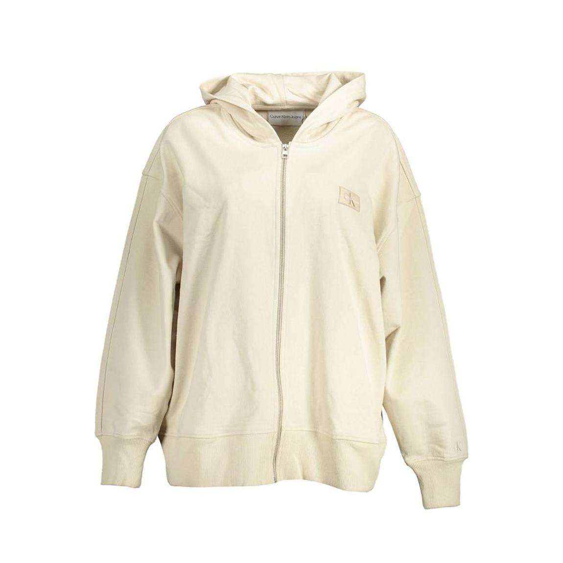 ZipUp Hoodie Relaxed Fit Wo - Beige Sweaters main product photo
