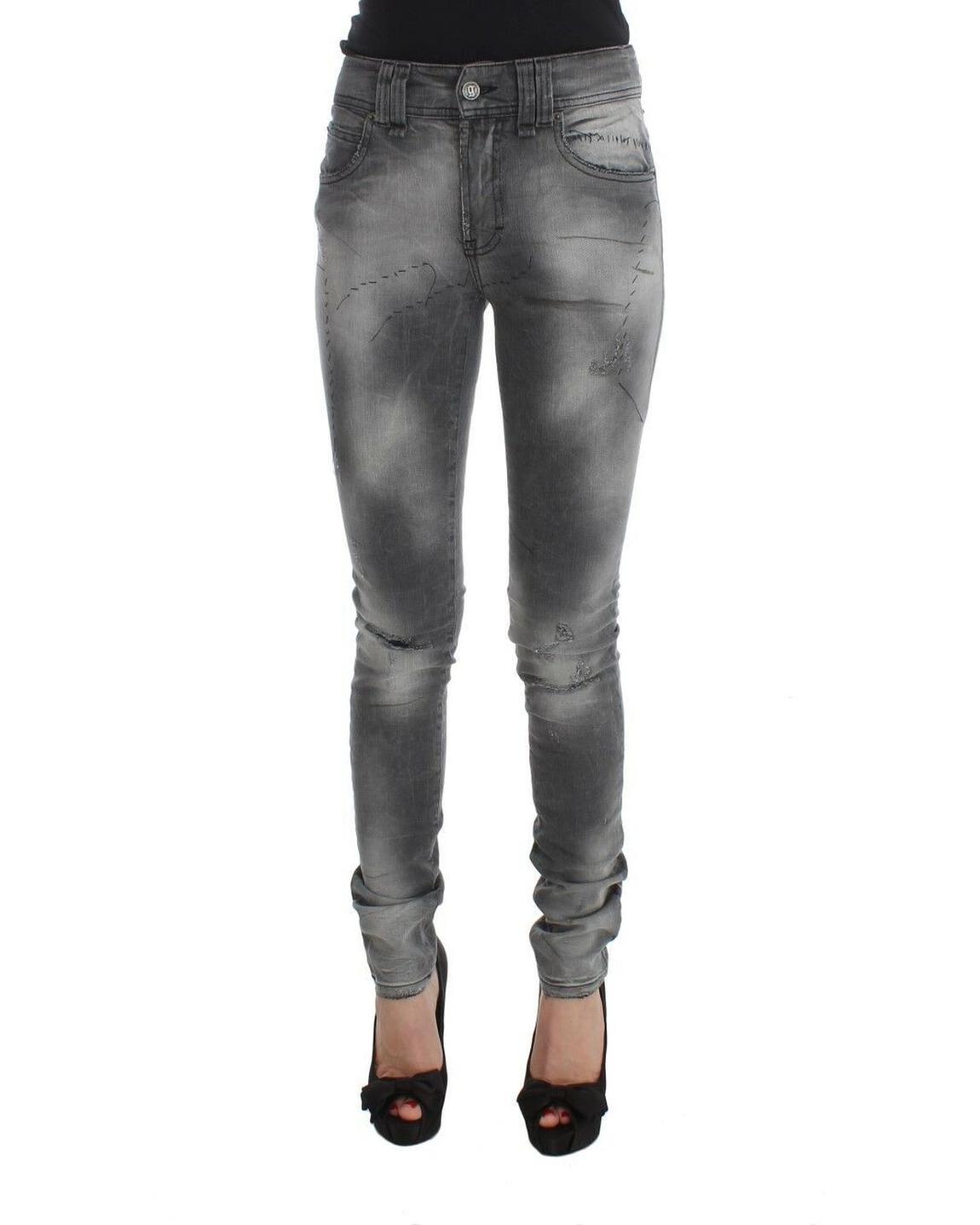 Distressed Skinny Jeans Gray Wo Jeans main product photo