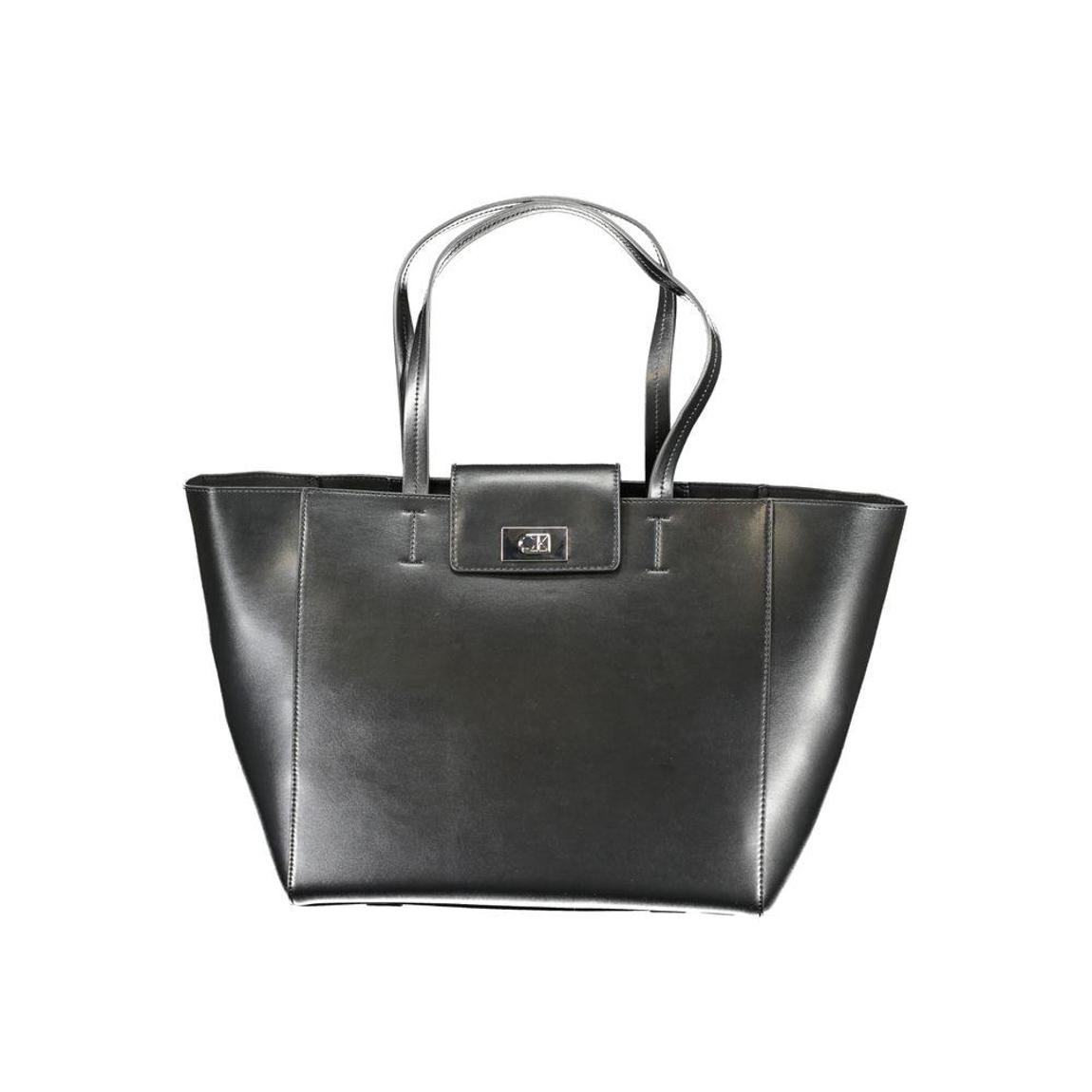 Leather Tote Handbag Wo - Black main product photo