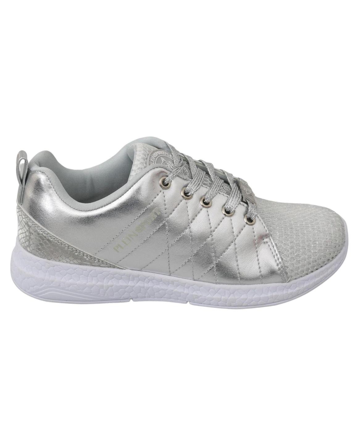 Metallic Quilted Sneakers Wo - Silver main product photo