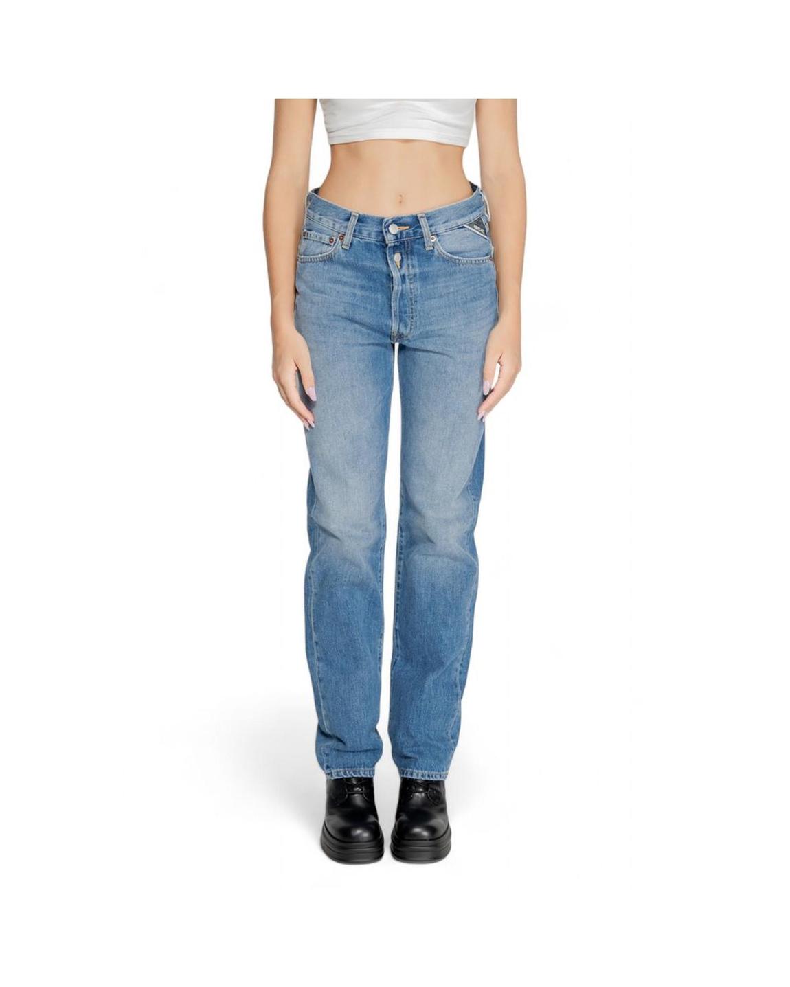 High Waisted Straight Jeans ANNY Wo - Blue Jeans main product photo
