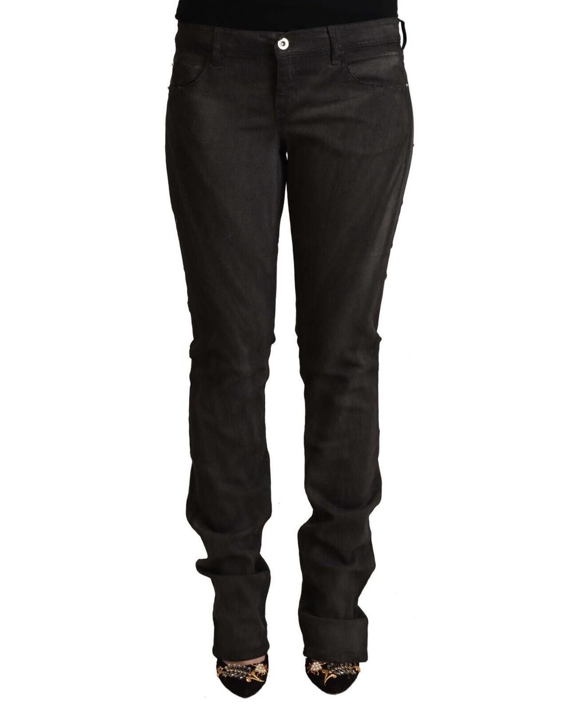 Costume National Straight Leg Jeans Wo - Black Jeans main product photo