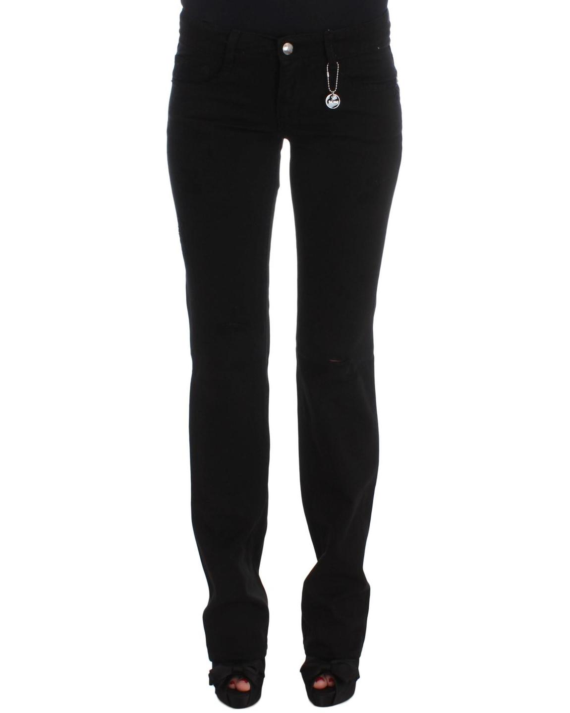Costume National Distressed Jeans Wo - Black Jeans main product photo