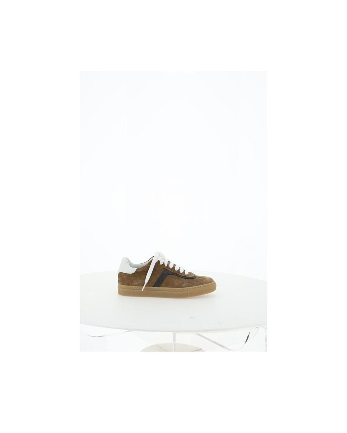 LowTop Suede Leather Sneakers Wo - Brown main product photo