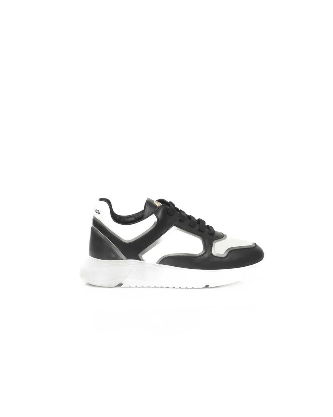 Low Top Leather Sneaker Wo - Black And White main product photo