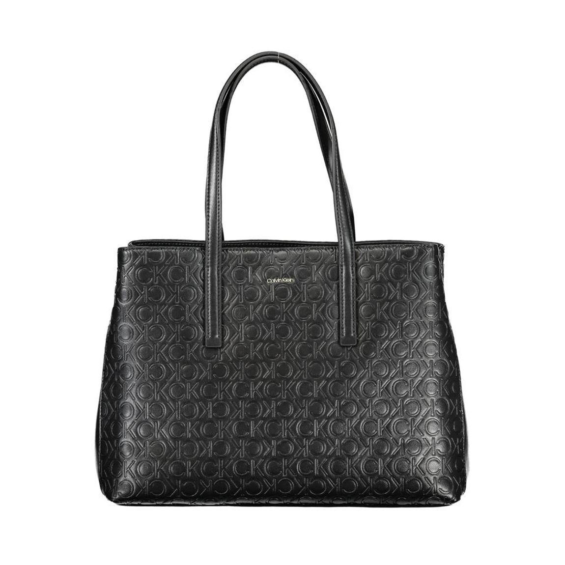 Elaine Monogram Tote Handbag Wo - Black main product photo