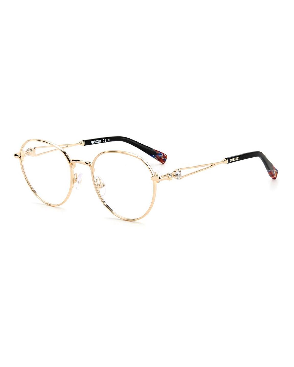 MU0077 Gold Metal Oval Eyeglasses Wo Frames main product photo