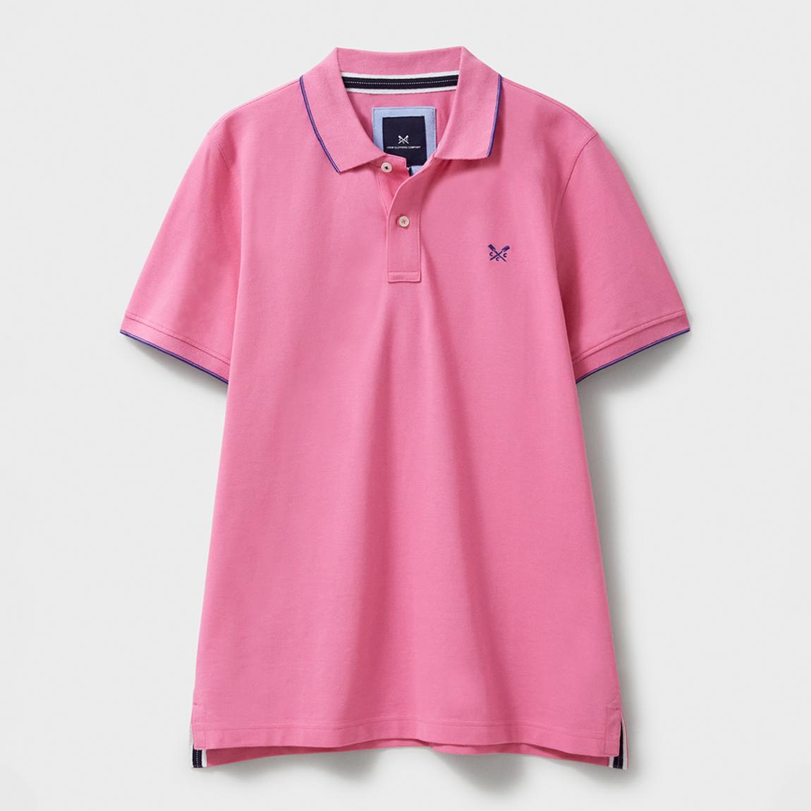 Pink Tipped Cotton Polo Shirt main product photo