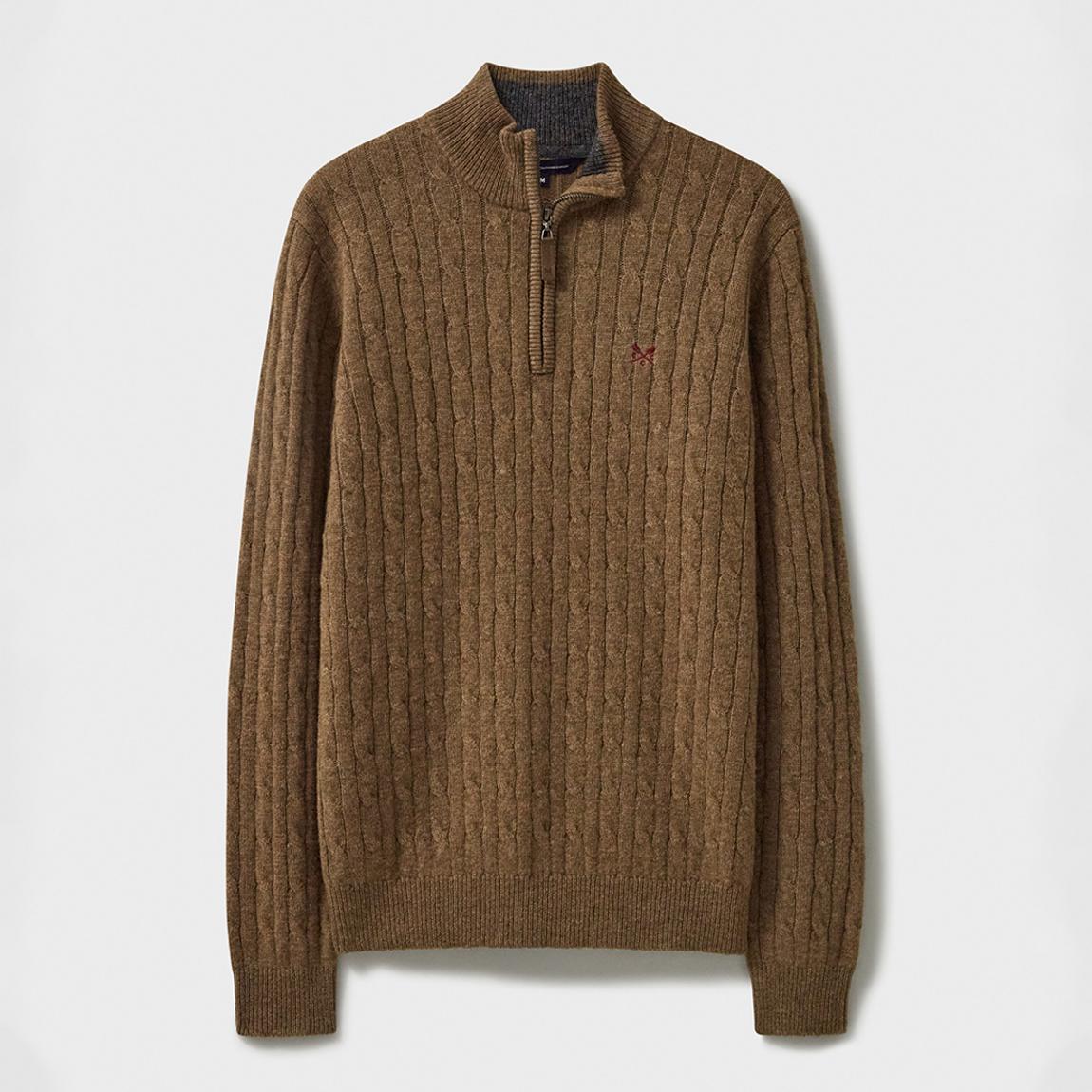 Brown Lambswool Blend 1/2 Zip Jumper main product photo