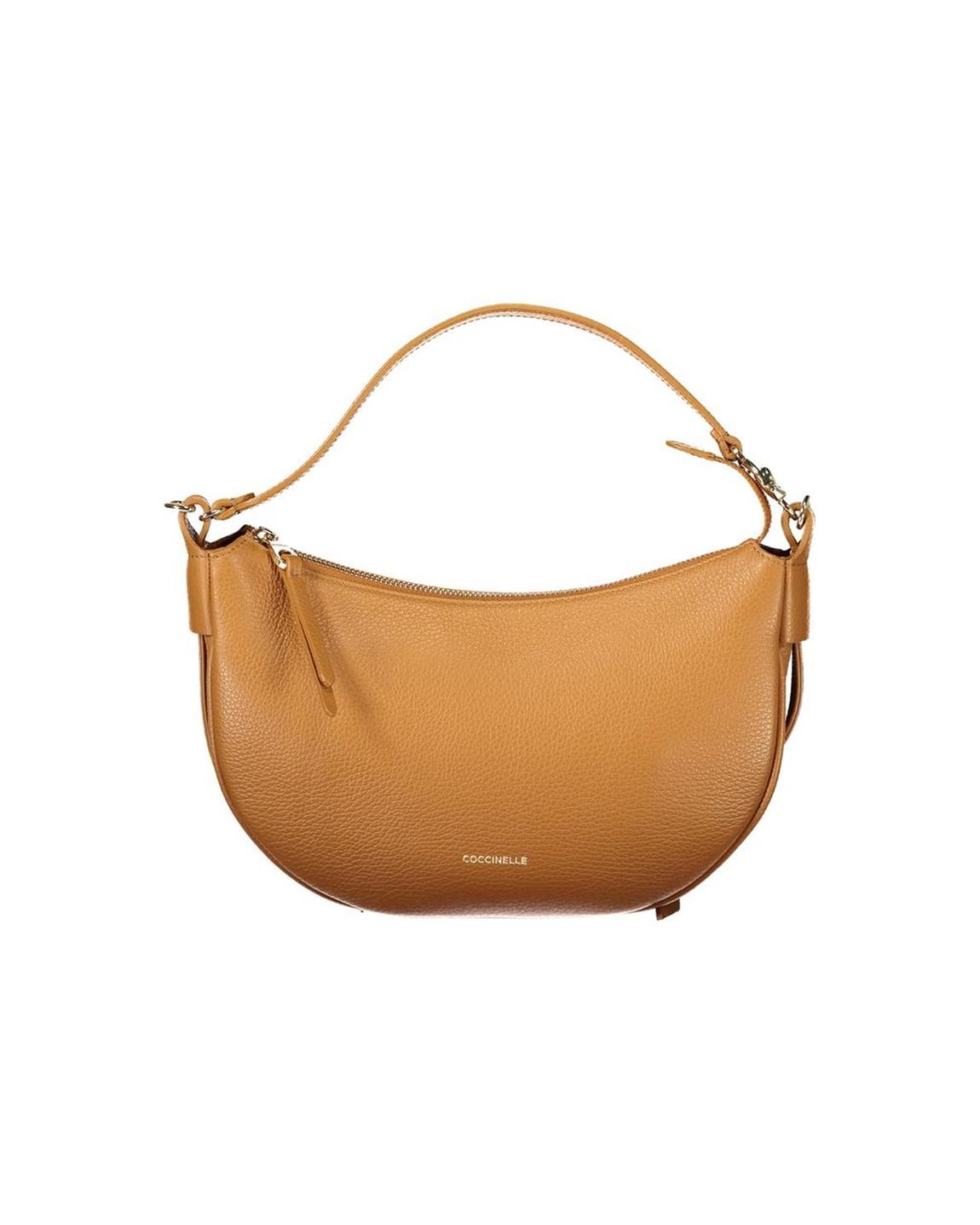 Coccinelle HalfMoon Leather Handbag Wo - Brown main product photo