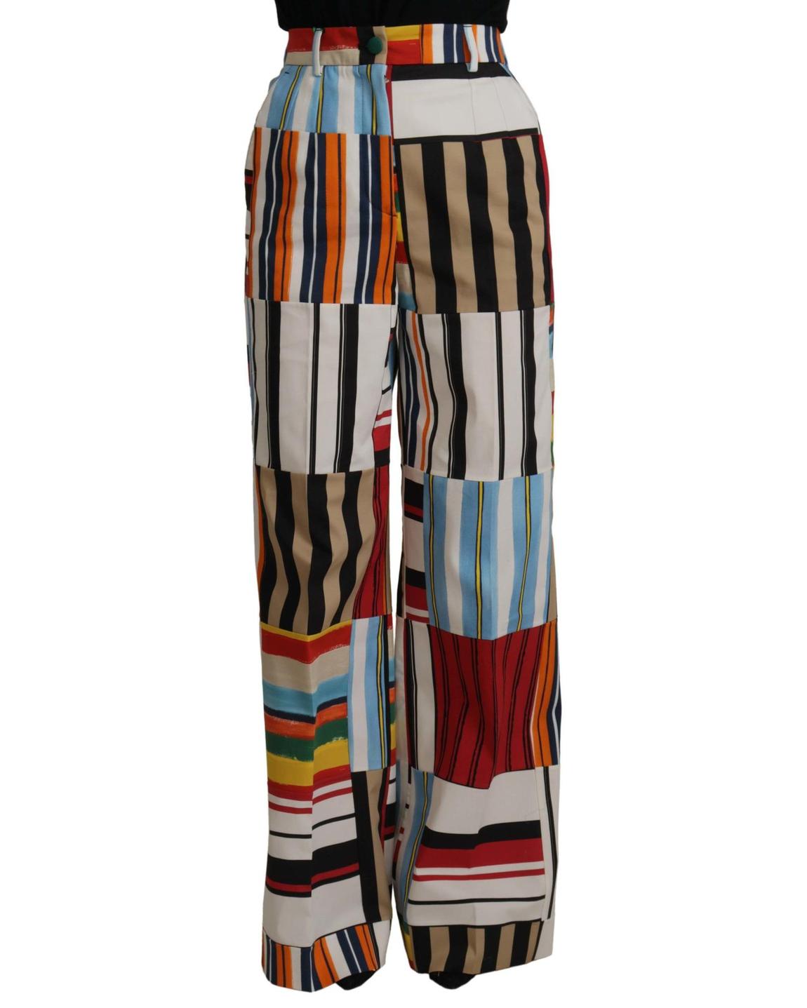WideLeg Patchwork Pants Style 73051 Wo - Multicolor Jeans main product photo
