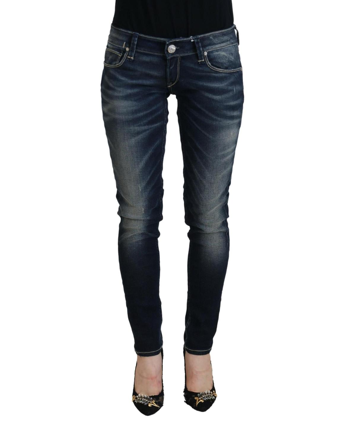 Mid Rise Skinny Jeans PAN74114 Wo - Blue Jeans main product photo