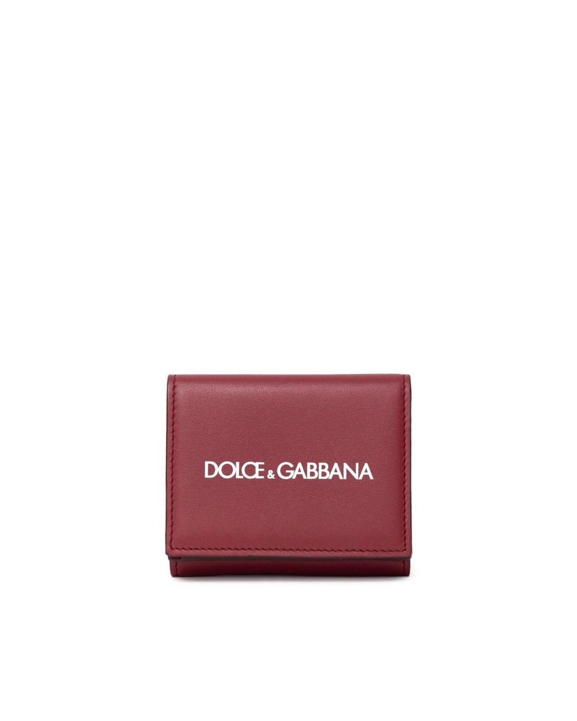 Compact Leather Wallet - Red main product photo