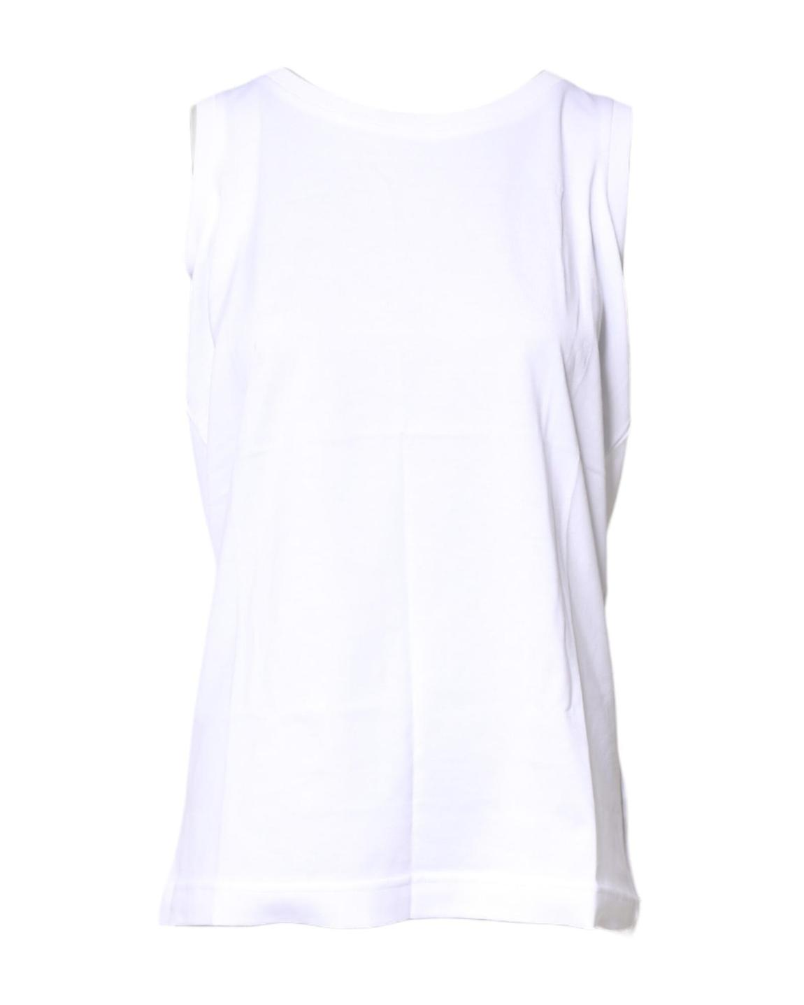Sleeveless Cotton Tank Top Wo - White T-Shirts main product photo