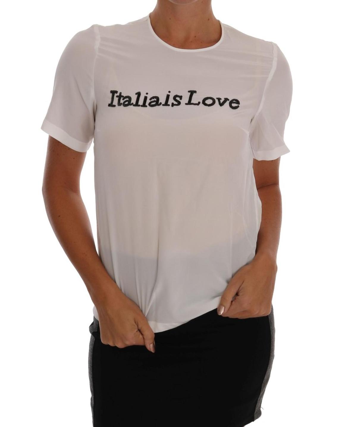Dolce Gabbana Italia is Love TShirt Wo - White Tops main product photo