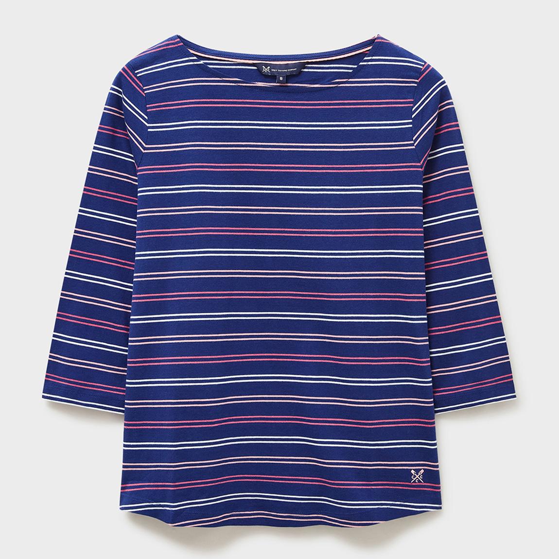 Navy Essential Stripe Breton Cotton Top main product photo