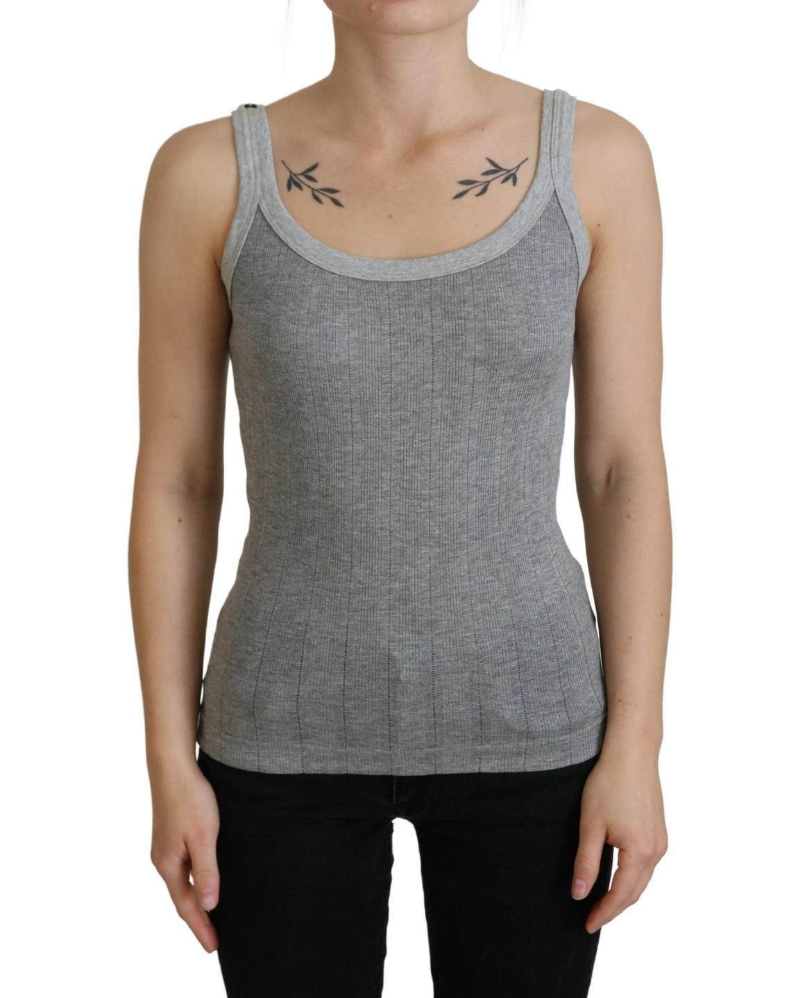 Ribbed Tank Top TSH8076 Wo - Gray T-Shirts main product photo
