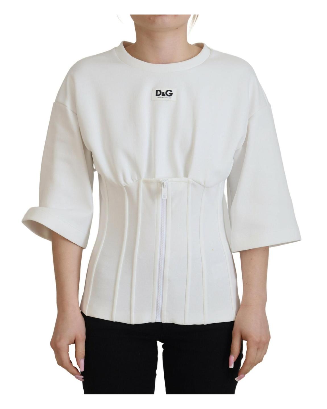 Dolce Gabbana Corset Top TSH83230 Wo - White T-Shirts main product photo