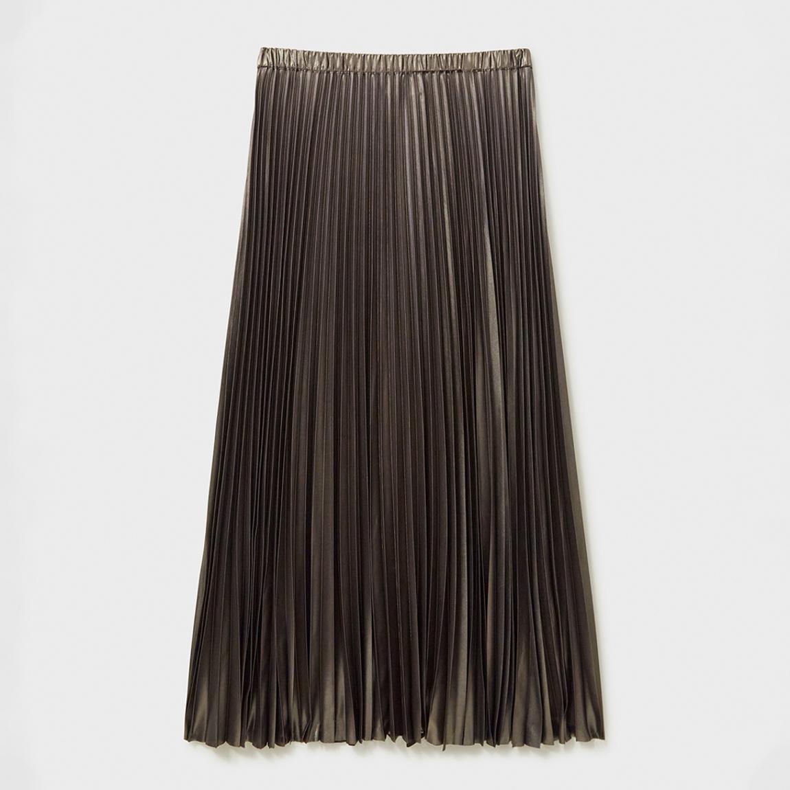 Charcoal Aurora Pleated Midi Skirt main product photo