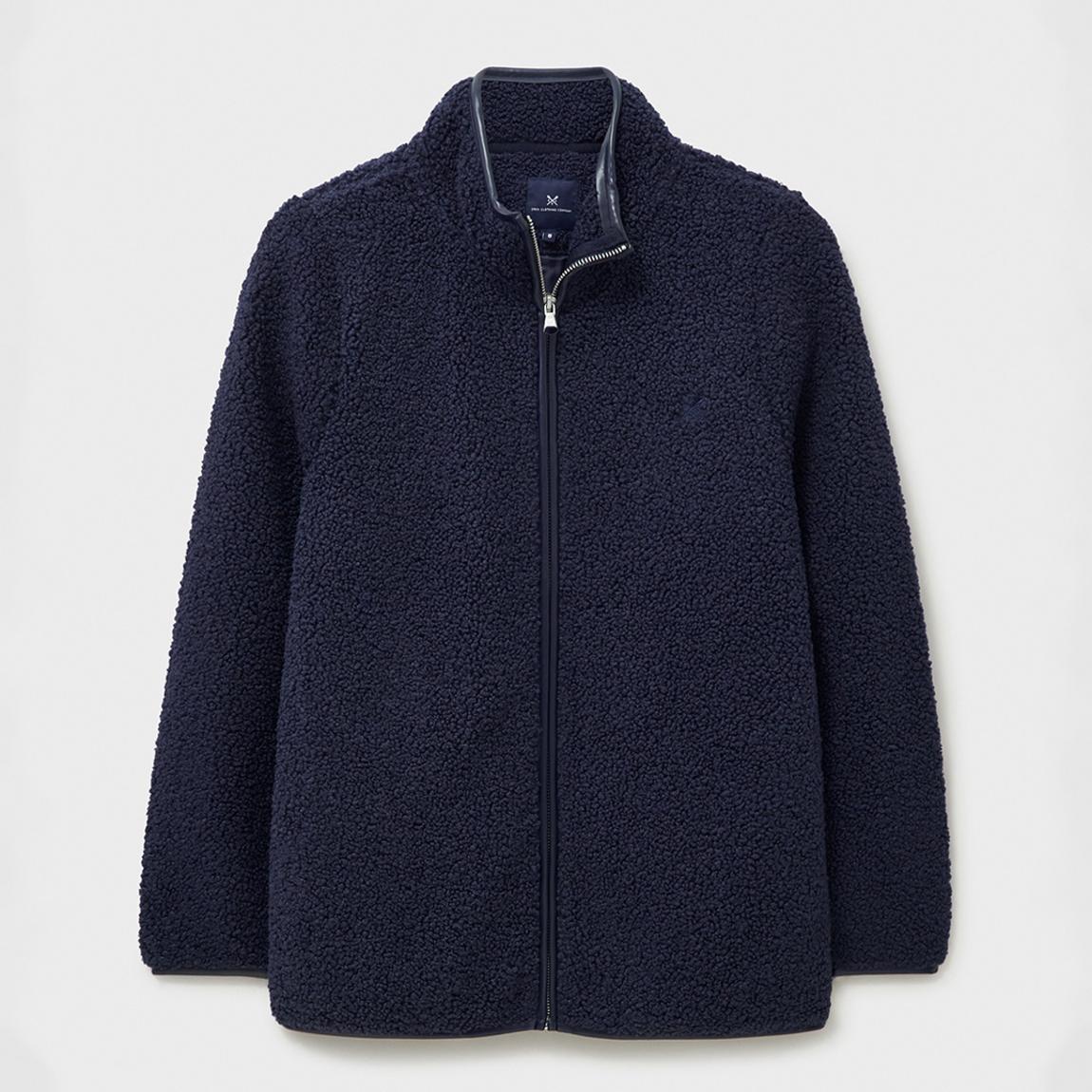 Navy Zip Through Borg Fleece main product photo