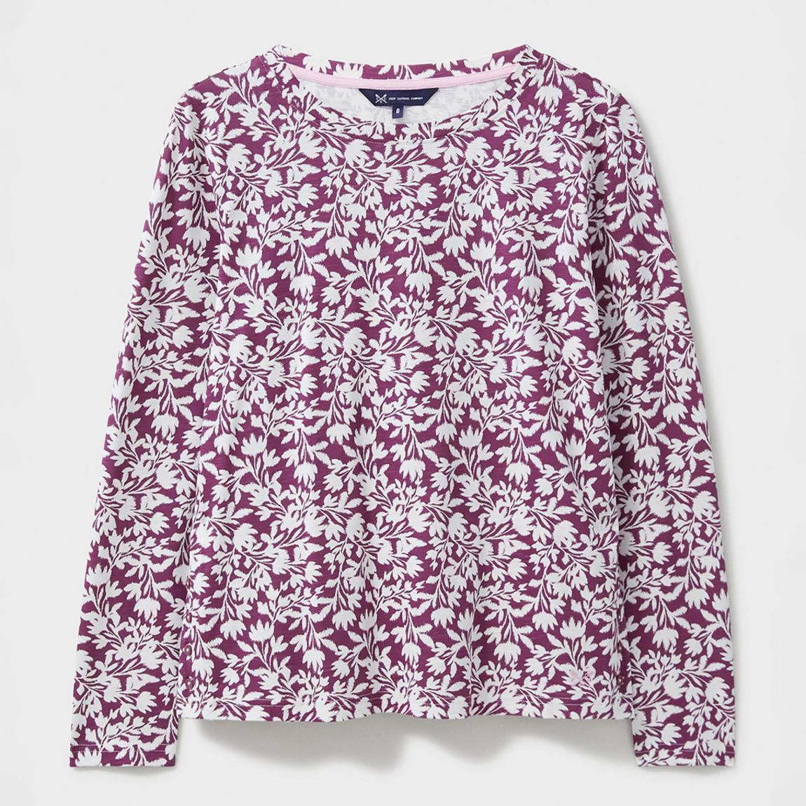 Pink/White Cassandra Floral Print Cotton Top main product photo