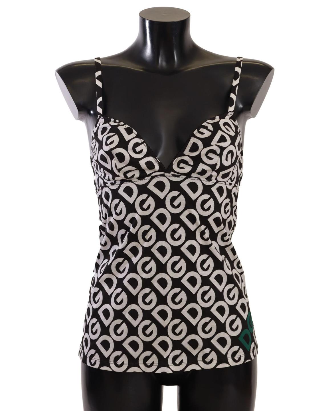 Dolce Gabbana Sleeveless Top Wo - Blackwhite Swimwear main product photo