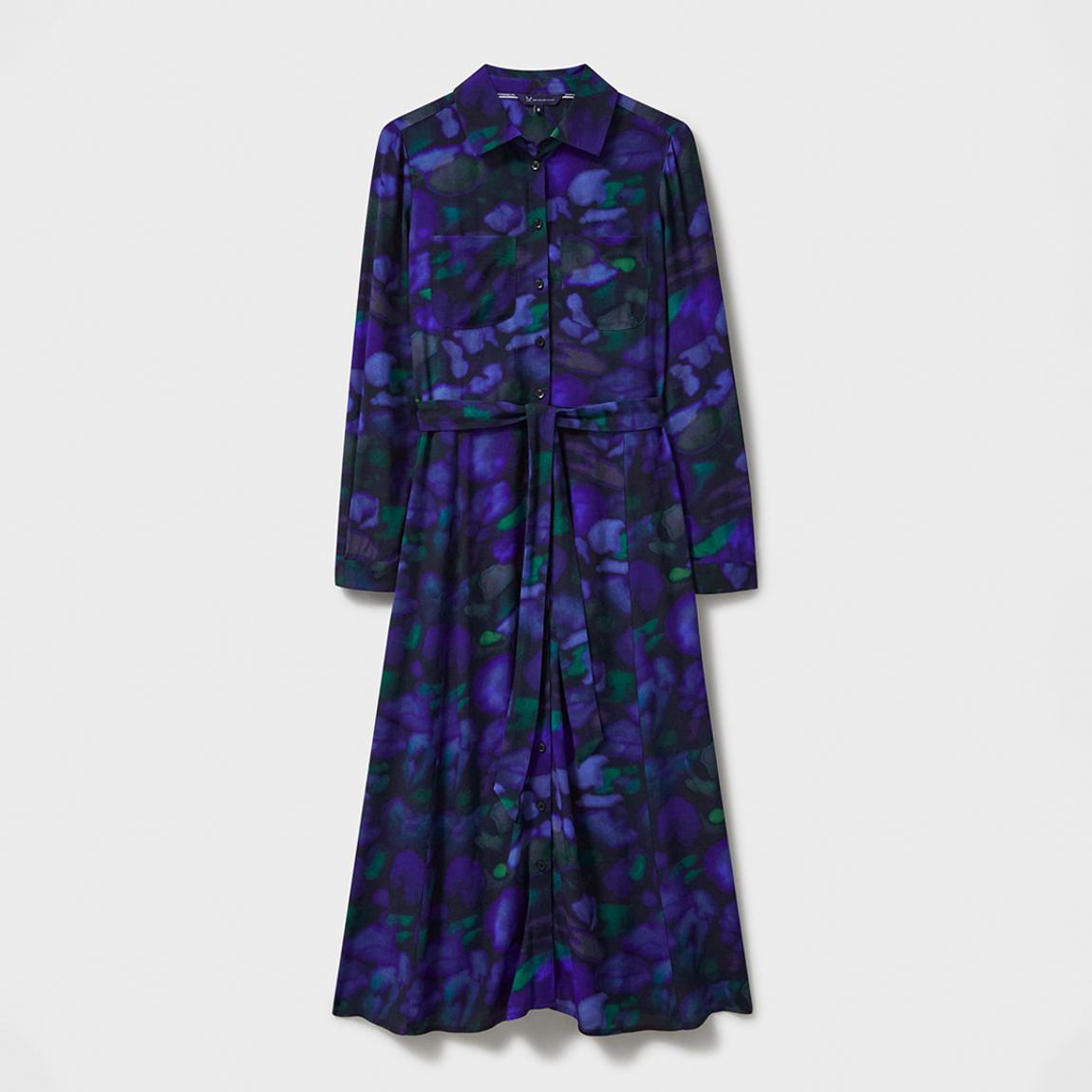 Blue Floral Sienna Crepe Shirt Dress main product photo