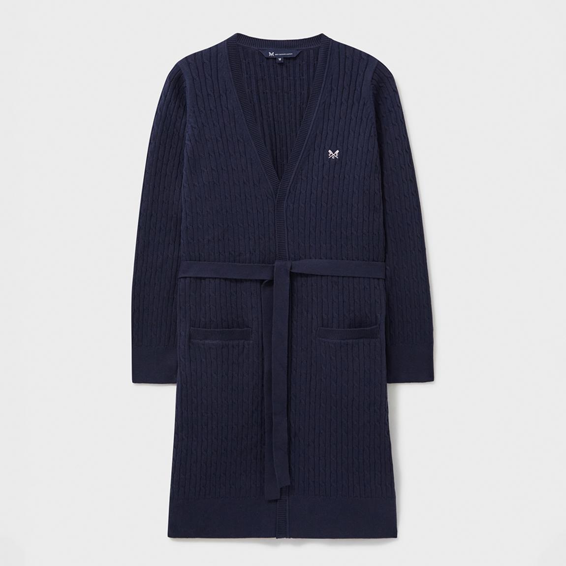 Navy Heritage Cable Knit Mini Jumper Dress main product photo