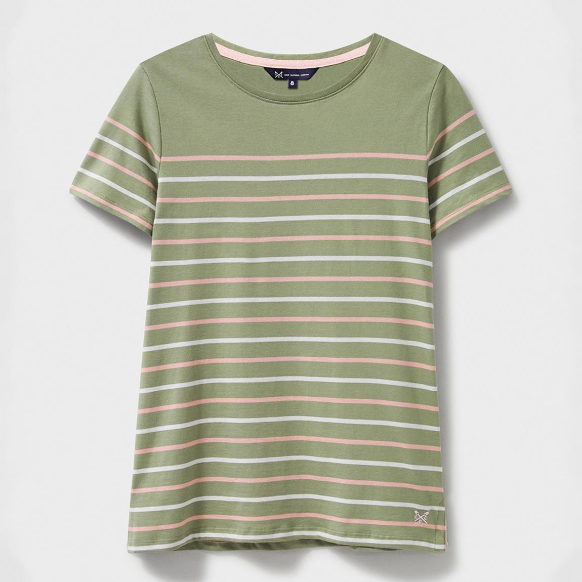 Green Stripe Bretton Cotton T-Shirt main product photo