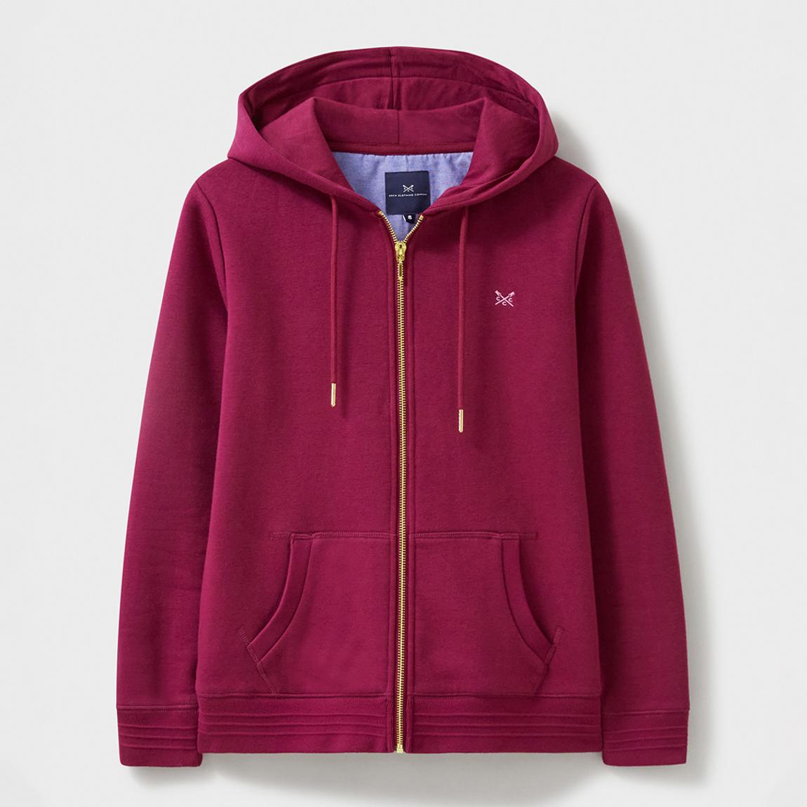 Berry Heritage Zip Through Cotton Blend Hoodie main product photo