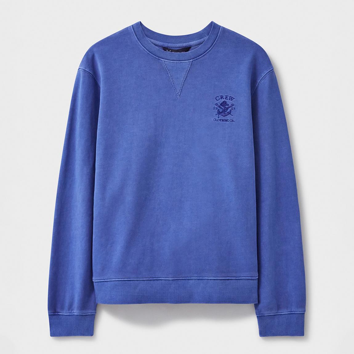 Indigo Pigment Dyed Cotton Sweatshirt main product photo