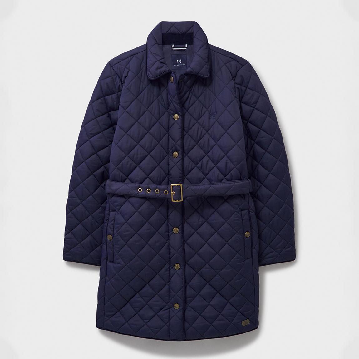 Navy Mid Weight Padded Belted Coat main product photo