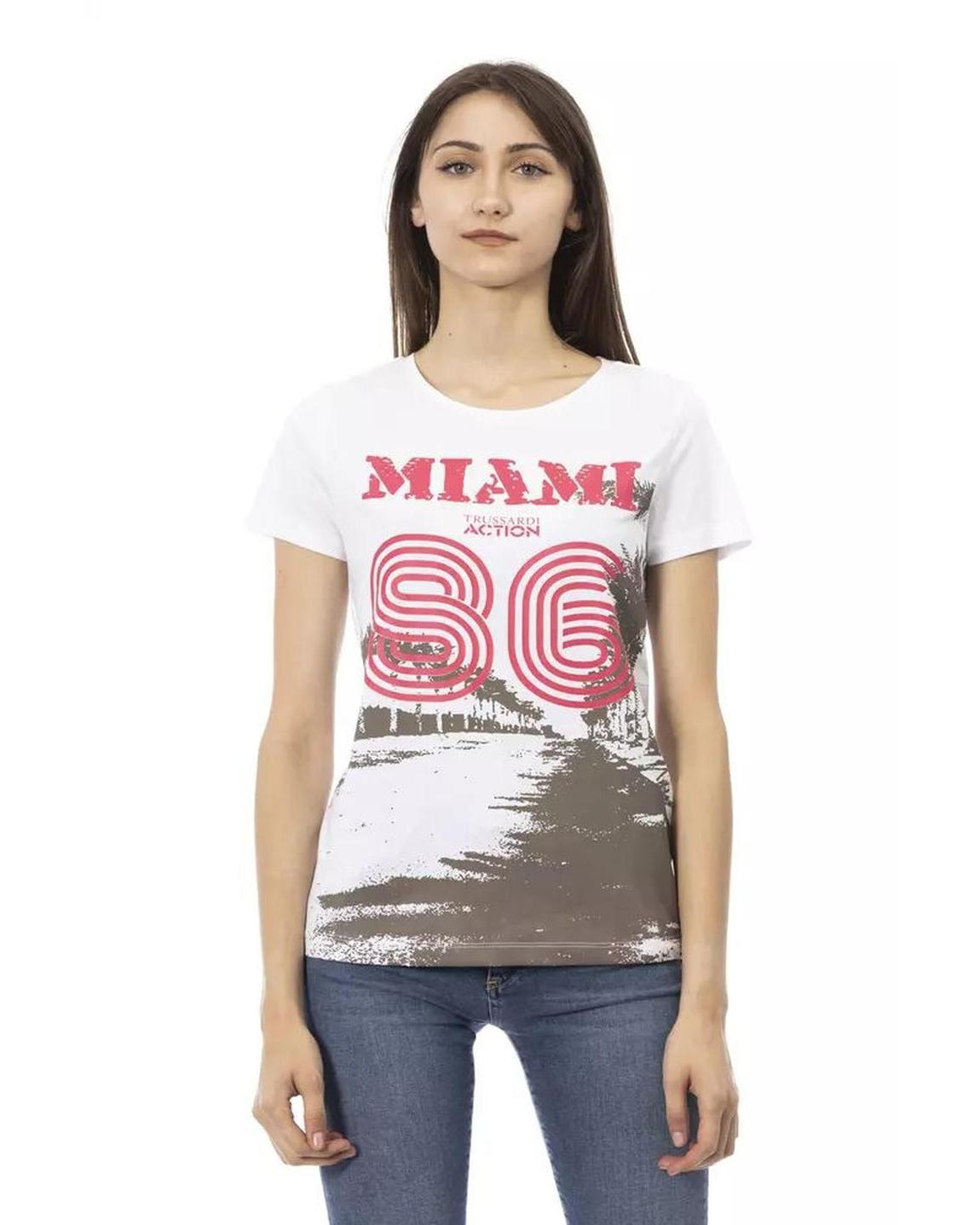 Miami 86 Graphic TeeShort Sleeve Crew Neck Wo - White T-Shirts main product photo